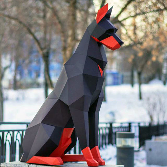 Statue Chien Origami