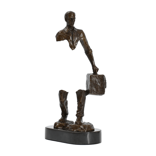 Sculpture Bronze Homme Valise