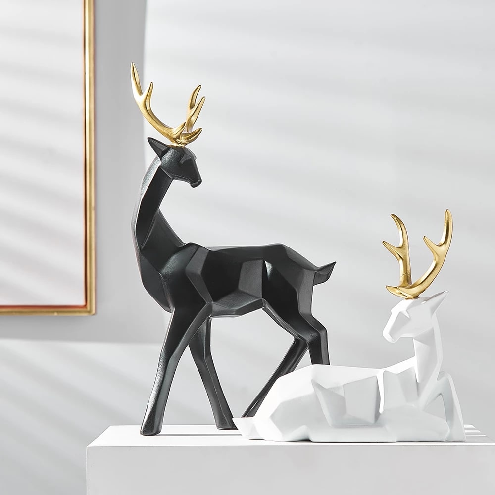 Sculpture Cerf (deux éléments)