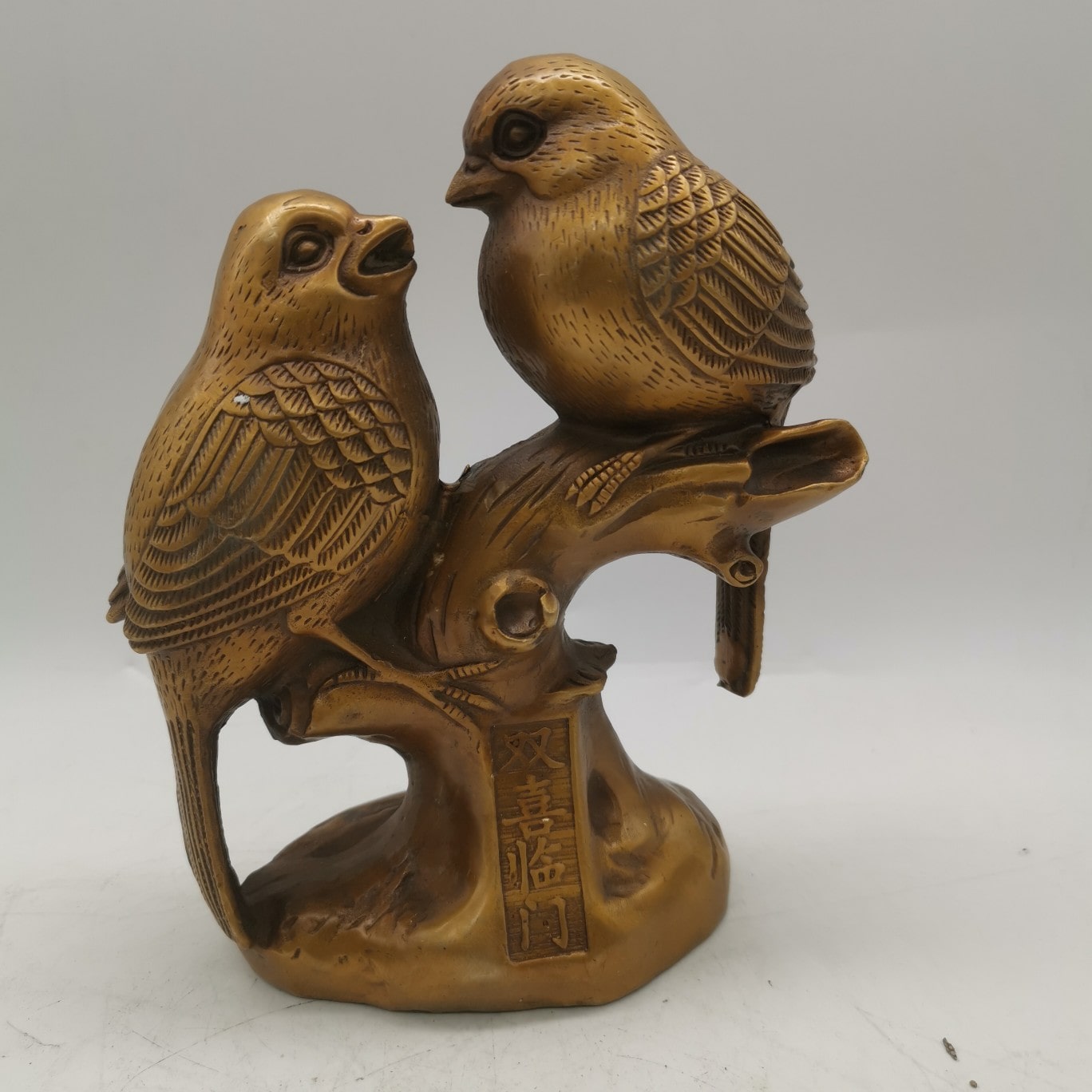 Bronzen sculptuur vogels